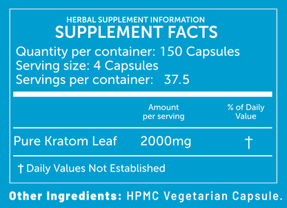 Kratom - Green Maeng Da 500mg Pill