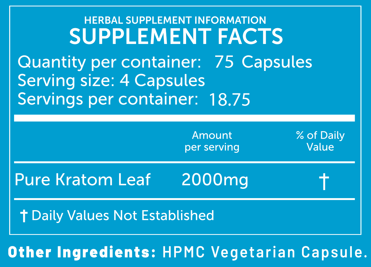 Kratom - White Maeng Da 500mg Pill